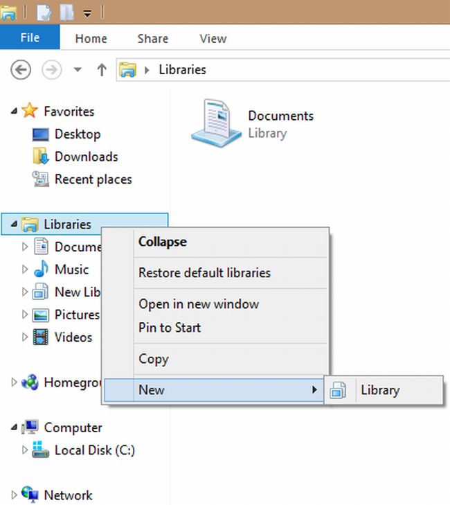How to Add Libraries to Windows Explorer in Windows 8